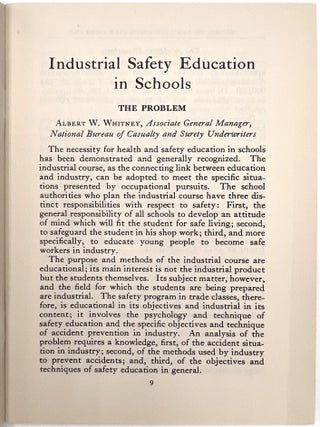 Industrial Safety Education in Schools