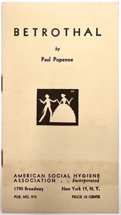 Item #23001289 Betrothal - will you have a good marriage? Paul Popenoe