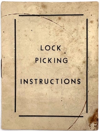 Item #23001304 Lock Picking Instructions