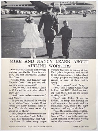 Four (4) Items Promoting Careers with United Air Lines, 1957-1958