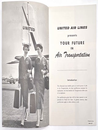 Four (4) Items Promoting Careers with United Air Lines, 1957-1958