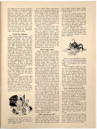 Careers at General Electric -- Five (5) Publications Courting Young Talent, 1956-1968