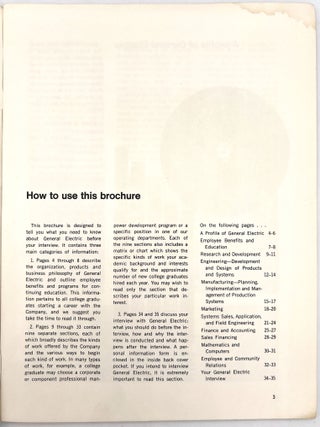 Careers at General Electric -- Five (5) Publications Courting Young Talent, 1956-1968