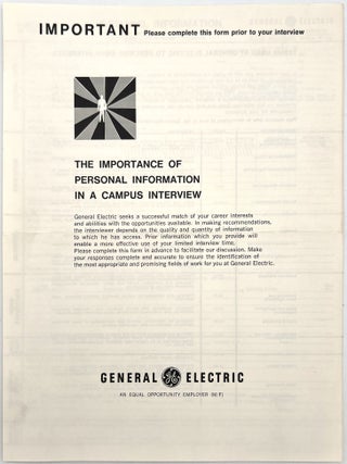 Careers at General Electric -- Five (5) Publications Courting Young Talent, 1956-1968