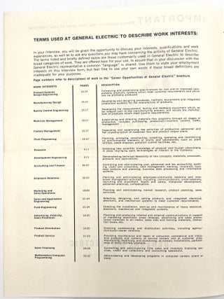 Careers at General Electric -- Five (5) Publications Courting Young Talent, 1956-1968