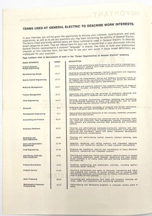 Careers at General Electric -- Five (5) Publications Courting Young Talent, 1956-1968