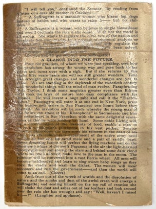 Extract from a Speech Against Woman Suffrage in the California State Senate by Senator J.B. Sanford