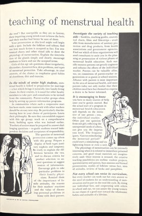 Women's Health Education for Teen Girls Furnished by Tampax, 1959-1968