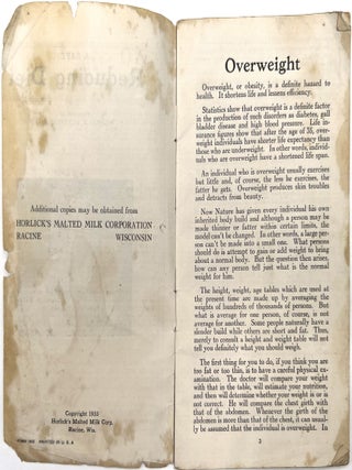 Weight Loss and Dieting in America, 1933-1970