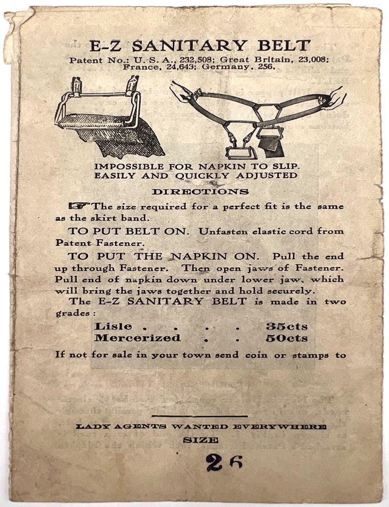 Item #23001669 E-Z Sanitary Belt