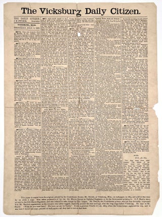 Item #23001692 Facsimile of Civil War Newspaper Printed on Wallpaper