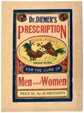 Item #23001768 Advertising Card for Dr. Diemer's Prescription for the Cure of Men and Women