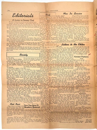 Annotated Proof of Student Publication "The Thresher" Vol. XXX, No. 13
