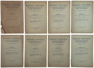 Item #23001893 Weight-Control for Health, Beauty and Efficiency. Lessons I-VIII. Eugene Christian