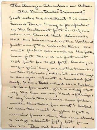 The Amazin' Adventur's Uv Abner -- Original Manuscripts and Typescript
