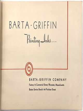 Barta-Griffin Printing Inks Sample Book