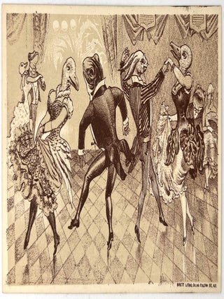 Item #23004599 Cercle Francais de l'Harmonie Admit One with Anthropomorphized Dancing Animals