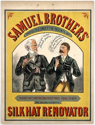 Item #23004782 Counter Card Advertising Samuel Brothers' Silk Hat Renovator