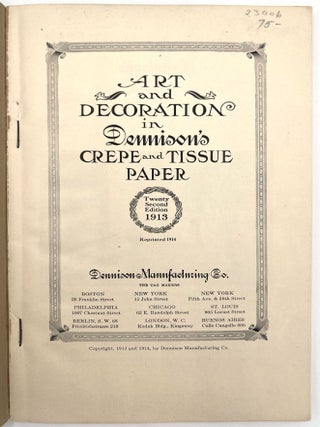Art and Decoration in Crepe & Tissue Paper