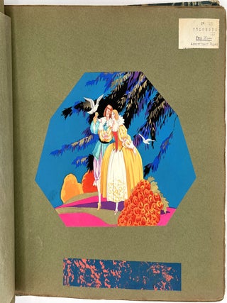 c.1930 Salesman's Sample Book of Elaborate French Chocolate Box Covers by Parisian Chocolatier Marquise de Sevigne