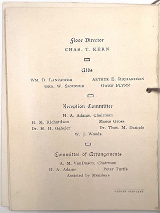 "Masken Bal" -- German Heritage Club Masquerade Ball Dance Card
