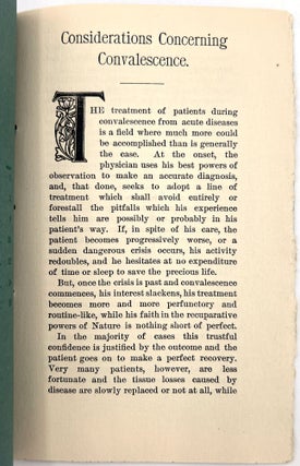 Considerations Concerning Convalescence