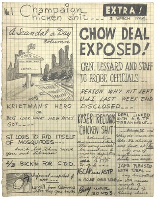 "Champaign Chicken Shit" -- Unpublished, Unrecorded WWII-era Satirical Serial