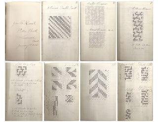 Item #23011902 c.1865 Lawrence, Mass. Textile Mill Weaving Pattern Manuscript Book