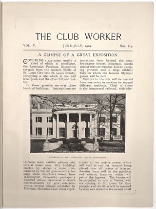 The Club Worker: Published by the National League of Woman Workers, Vol. V, Nos. 8-9