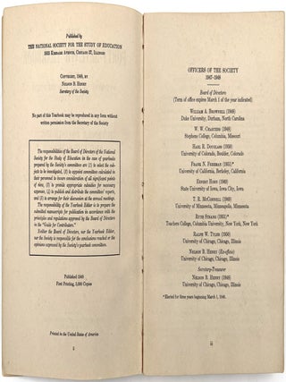 The Forty-Seventh Yearbook of the National Society for the Study of Education Part I: Juvenile Delinquency and the Schools