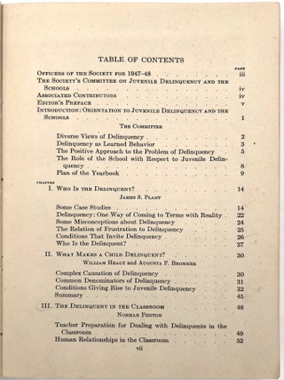 The Forty-Seventh Yearbook of the National Society for the Study of Education Part I: Juvenile Delinquency and the Schools
