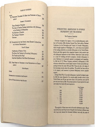 The Forty-Seventh Yearbook of the National Society for the Study of Education Part I: Juvenile Delinquency and the Schools