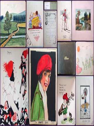 Item #23016238 Friendship Album for Mabel Cavalier with sentiments and 22 plus full page...