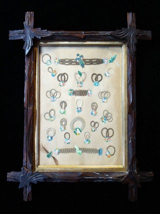 Item #23023324 Victorian Remembrance with Plaited Hair from 25 different people - Blond Hair