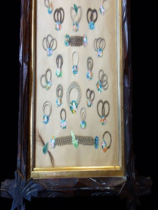 Victorian Remembrance with Plaited Hair from 25 different people - Blond Hair