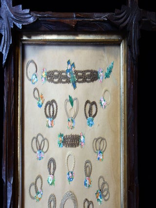 Victorian Remembrance with Plaited Hair from 25 different people - Blond Hair