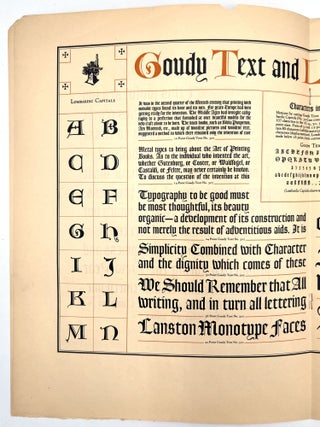 Goudy Text & Lombardic Capitals: Two New Monotype Faces