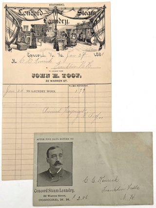 Concord Steam Laundry -- Billhead Illustrated with Women at Work