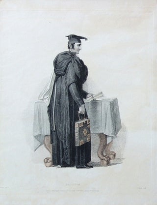 Item #24000102 "Proctor" Engraving from the History of the University of Cambridge. Rudolph...