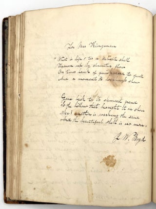 Friendship Album of Mary S. Osgood Kingman (1809-1895) of Cincinnatus, New York