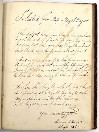 Friendship Album of Mary S. Osgood Kingman (1809-1895) of Cincinnatus, New York