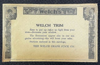Fine Welch Trim - Die-cut 6' Paper Store Display Display for Welch's Grape Juice - Grandpa & Child Enjoy Welsh's