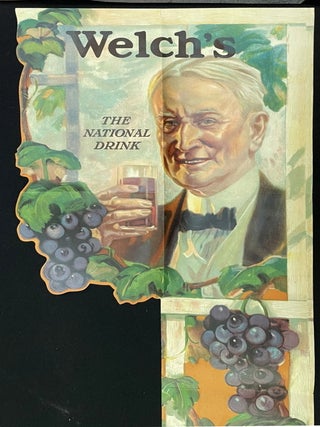 Fine Welch Trim - Die-cut 6' Paper Store Display Display for Welch's Grape Juice - Grandpa & Child Enjoy Welsh's