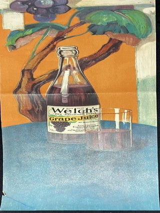 Fine Welch Trim - Die-cut 6' Paper Store Display Display for Welch's Grape Juice - Grandpa & Child Enjoy Welsh's