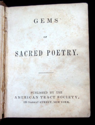 Item #24000606 Gems of Sacred Poetry. American Tract Society New York