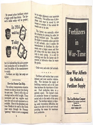 Fertilizers in War-Time: How War Affects the Nation's Fertilizer Supply