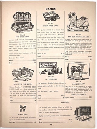 Central Carnival & Novelty Co. Trade Catalogue
