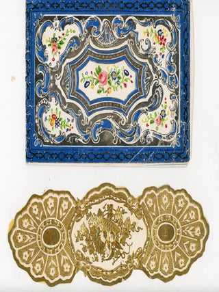A collection of over 50 paper Fabric Labels or "tickets" demonstrating print, design and culture 1850s-1890s