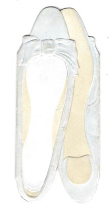 Item #24001001 Miniature Die-cut Embossed Ballet Slippers Menu