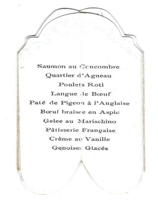 Miniature Die-cut Embossed Ballet Slippers Menu